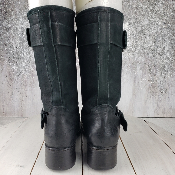 463gap Vera Wang Lavender label Cameron black burnished leather boots 11 - Picture 6 of 12